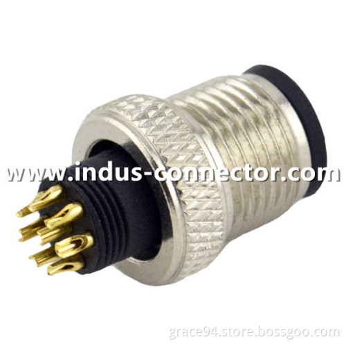 12 contacts straight auto molded cable connector